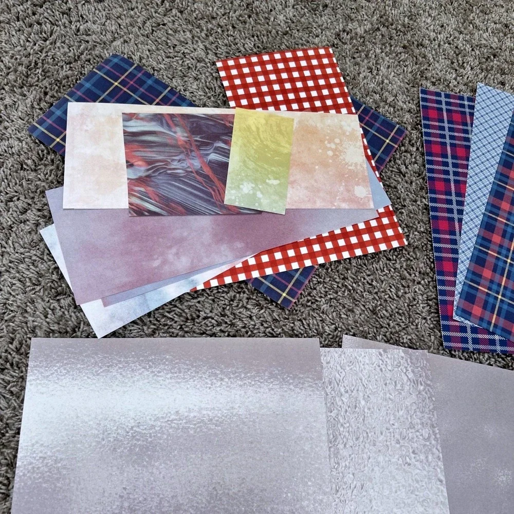 Assorted Plaid Gingham and Metallic HTV Heat Transfer Vinyl Craft‎ Sheets Bundle